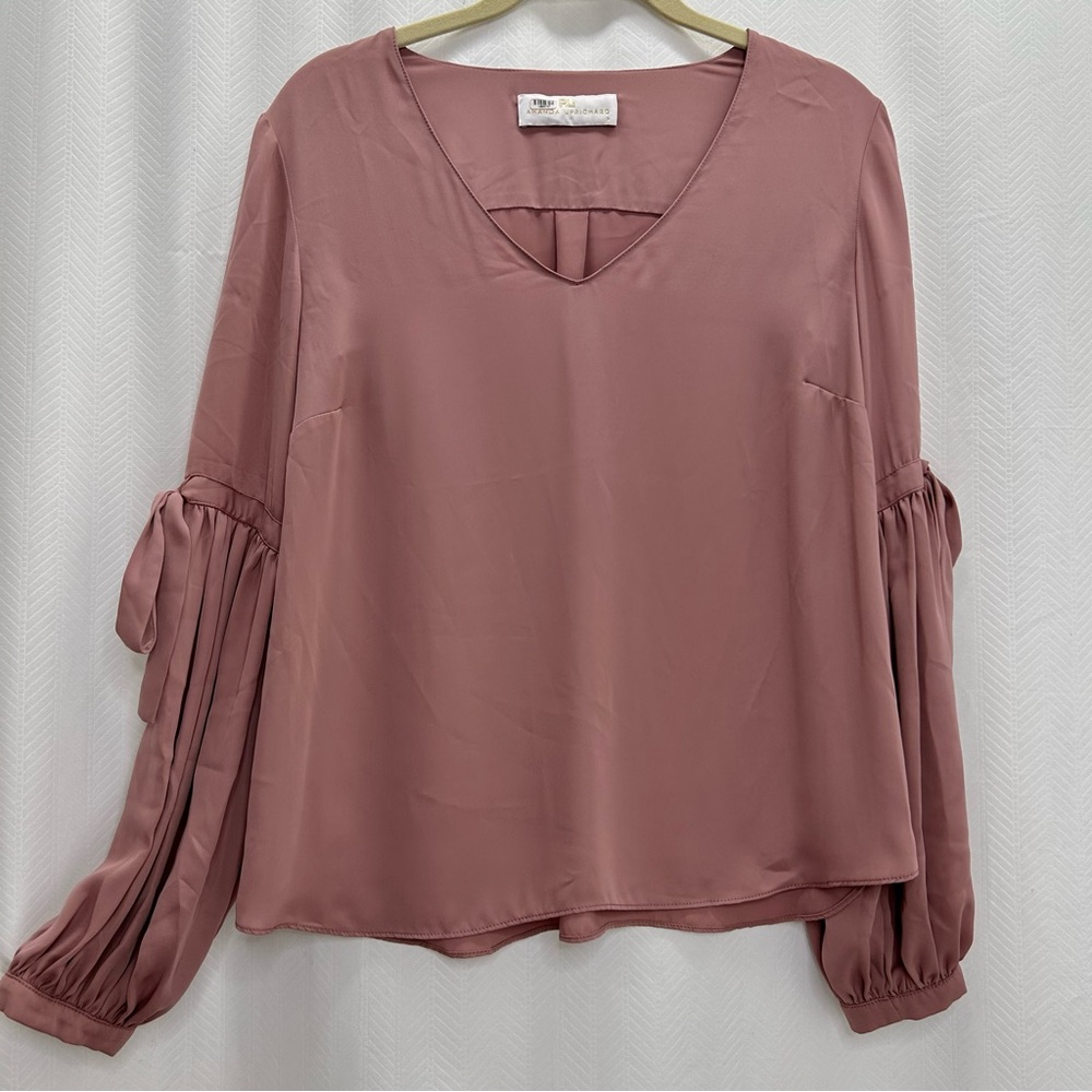 Amanda Uprichard dusty rose blouse